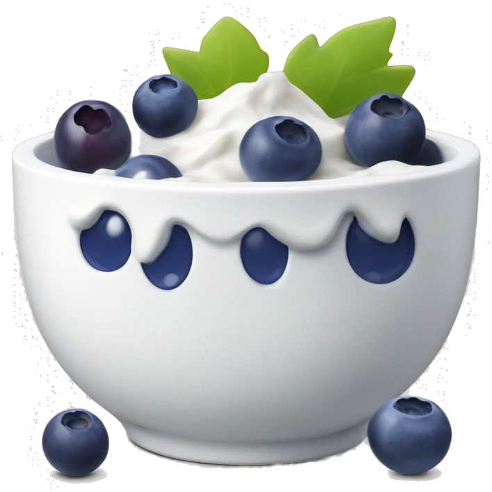 yoghurt bowl with grapes and blueberries emoji