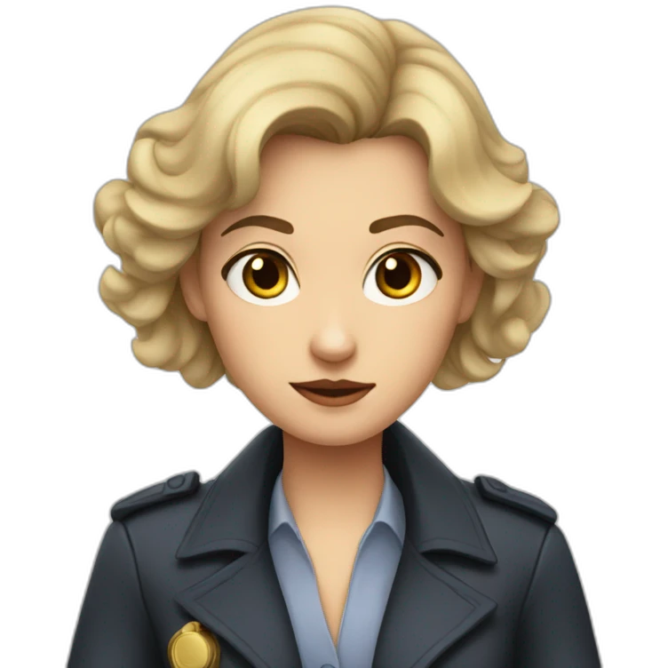 Detective Vlada with dark hair emoji