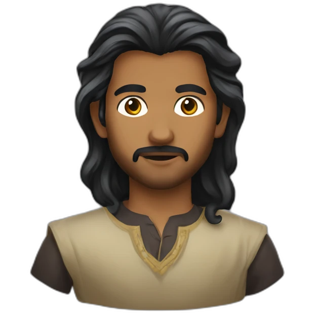 Sri Lankan d&d master long dark hair  emoji