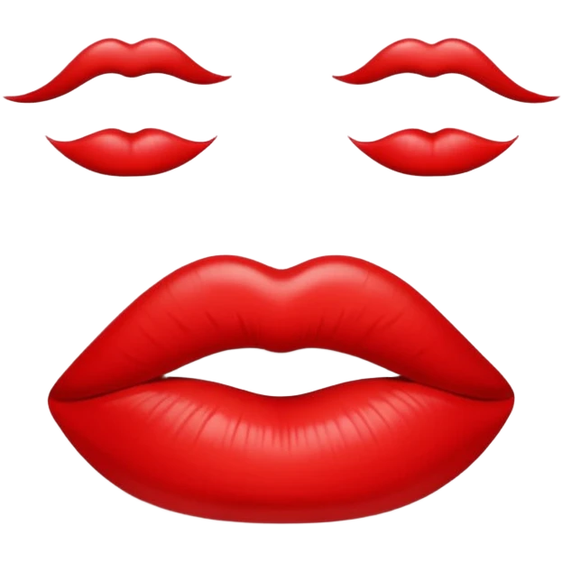kiss lip print emoji