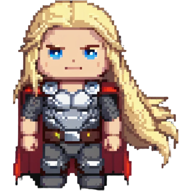 thor with long blonde hair emoji