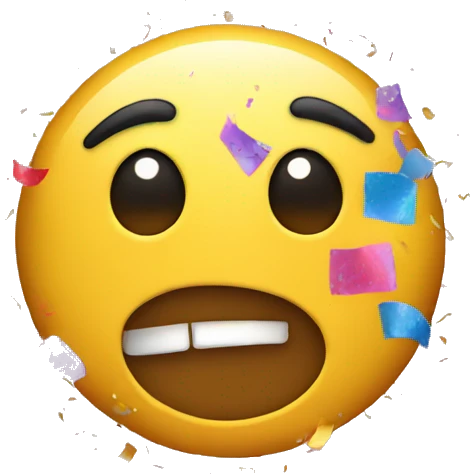 party emoji with confetti emoji