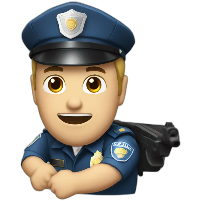 policeman racing emoji