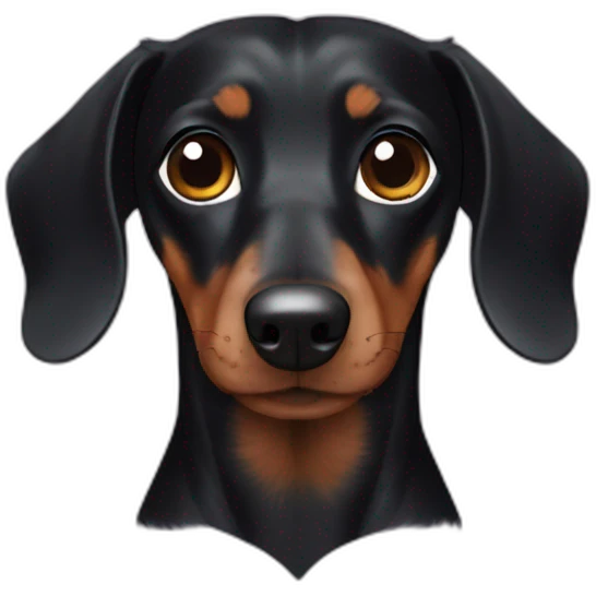 black dachshund emoji