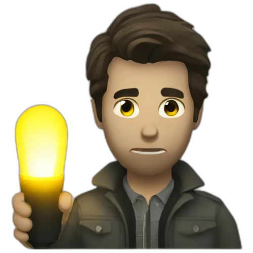 alan wake with flashlight emoji
