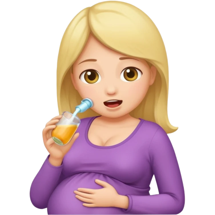 Pregnant women swallowing people emoji