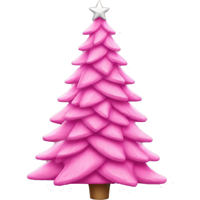Pink Christmas tree emoji