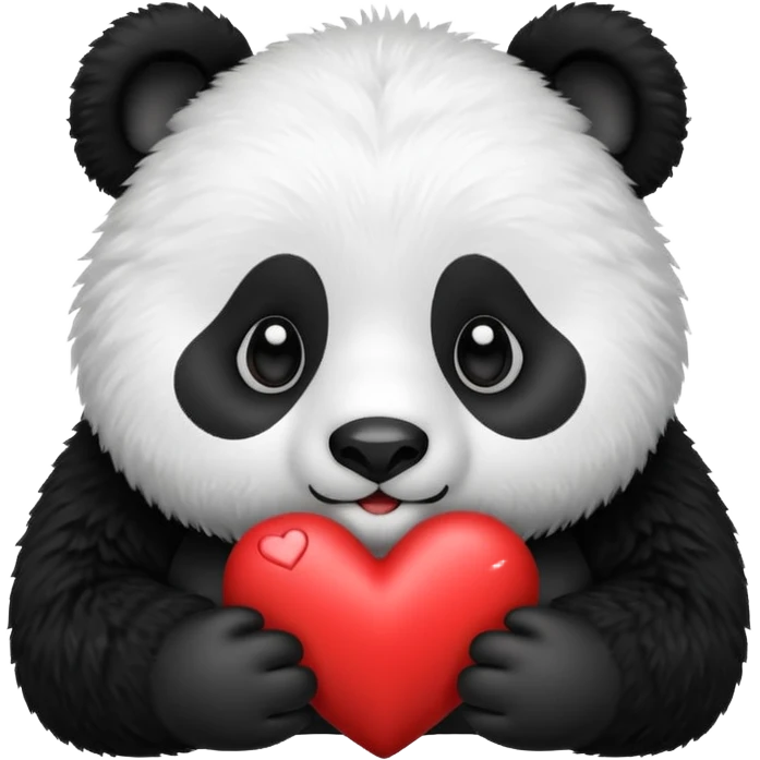 A cute panda emoji with a heart emoji
