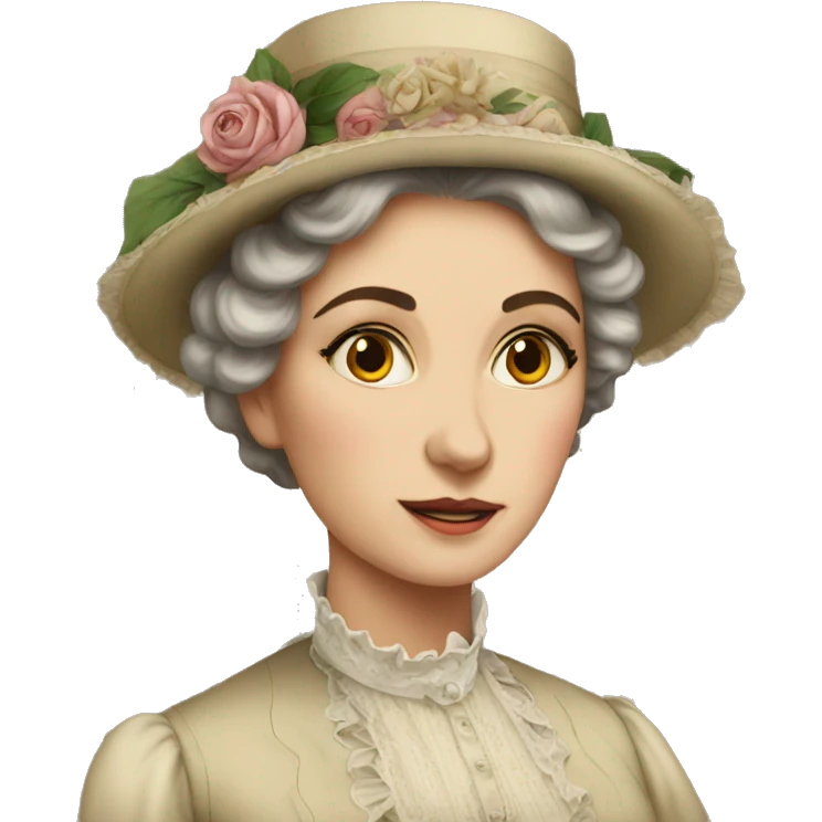 victorian woman picture emoji