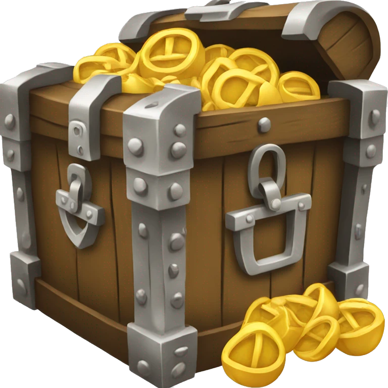 treasure chest full of iphone emoji