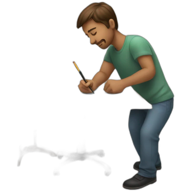 A person drawing on his drawing table  emoji