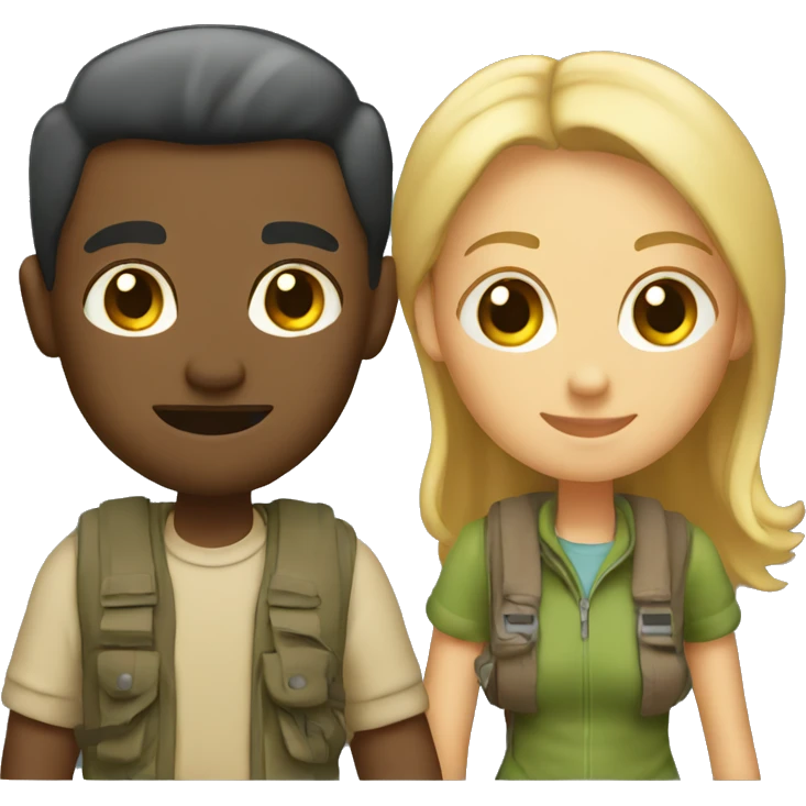 a camping couple emoji