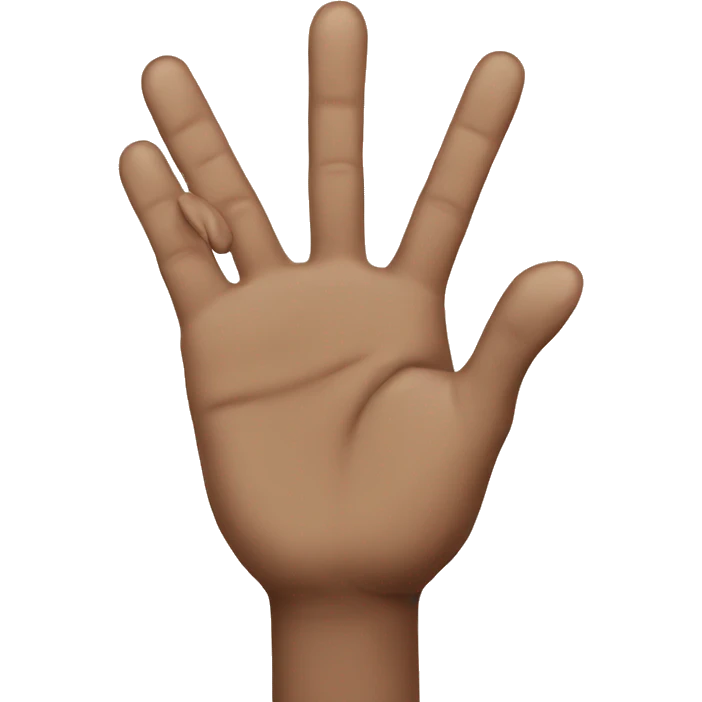 Three fingers emoji
