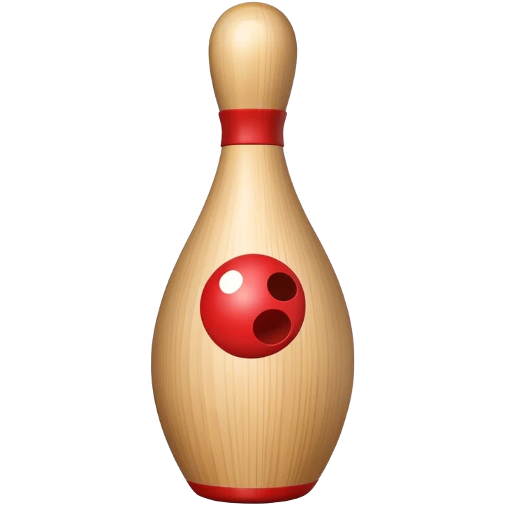 a wooden bowling pin emoji