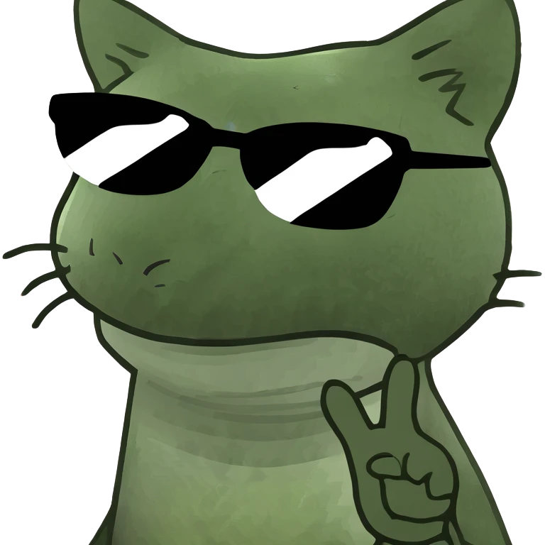 Cat with sunglasses emoji