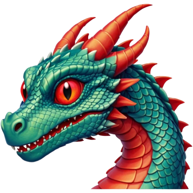 Dragon with red eyes  emoji
