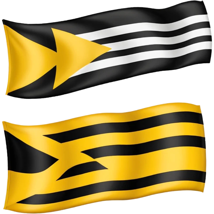 three horizontal stripes: black (top), white (middle), and yellow (bottom) garifuna flag emoji