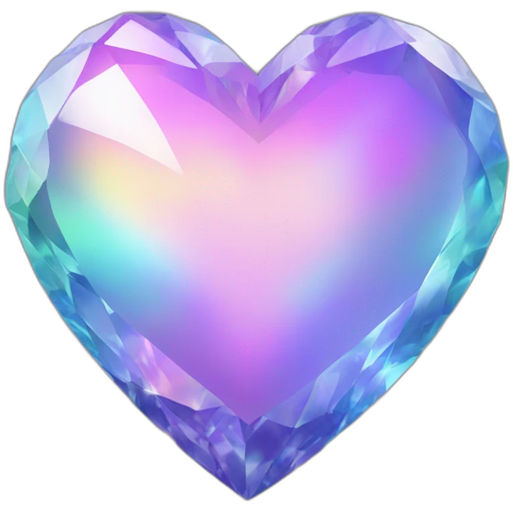 Iridescent crystal heart emoji