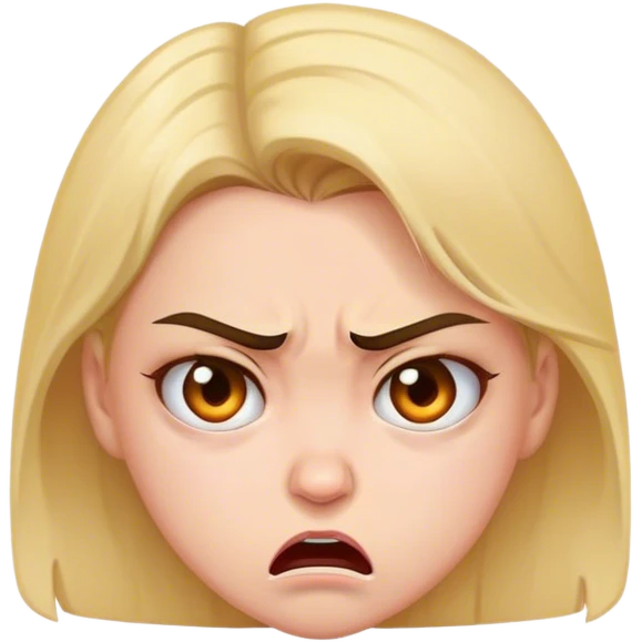 A girl who is angry and disgusted  emoji