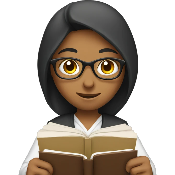 student studying Arabic emoji
