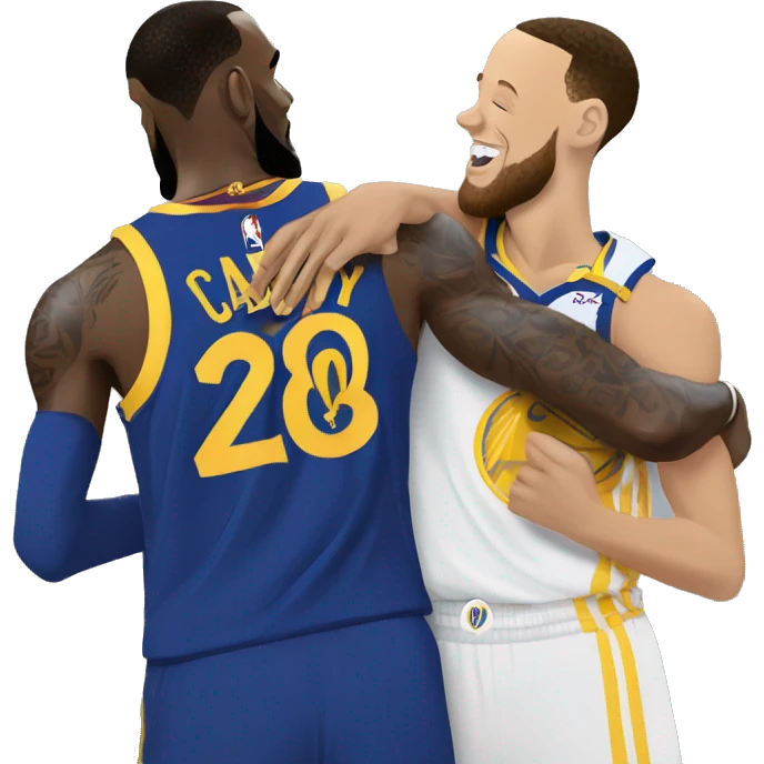 LeBron James and Stephen curry hug emoji