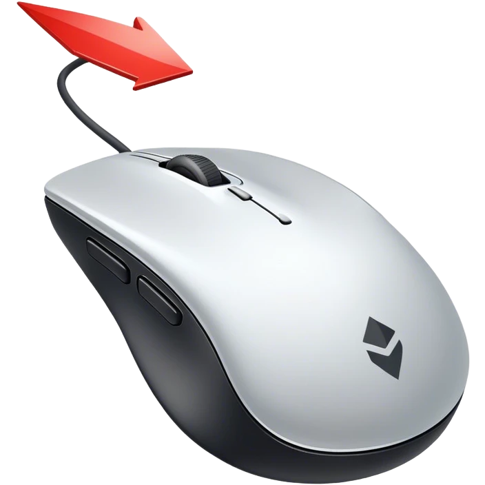 Wireless mouse arrow emoji