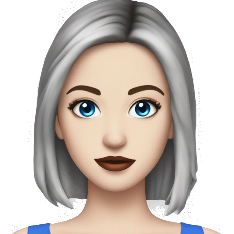 Elizabeth Gillies with blue eyes emoji