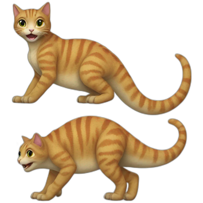 Cat sur dinosaurs emoji