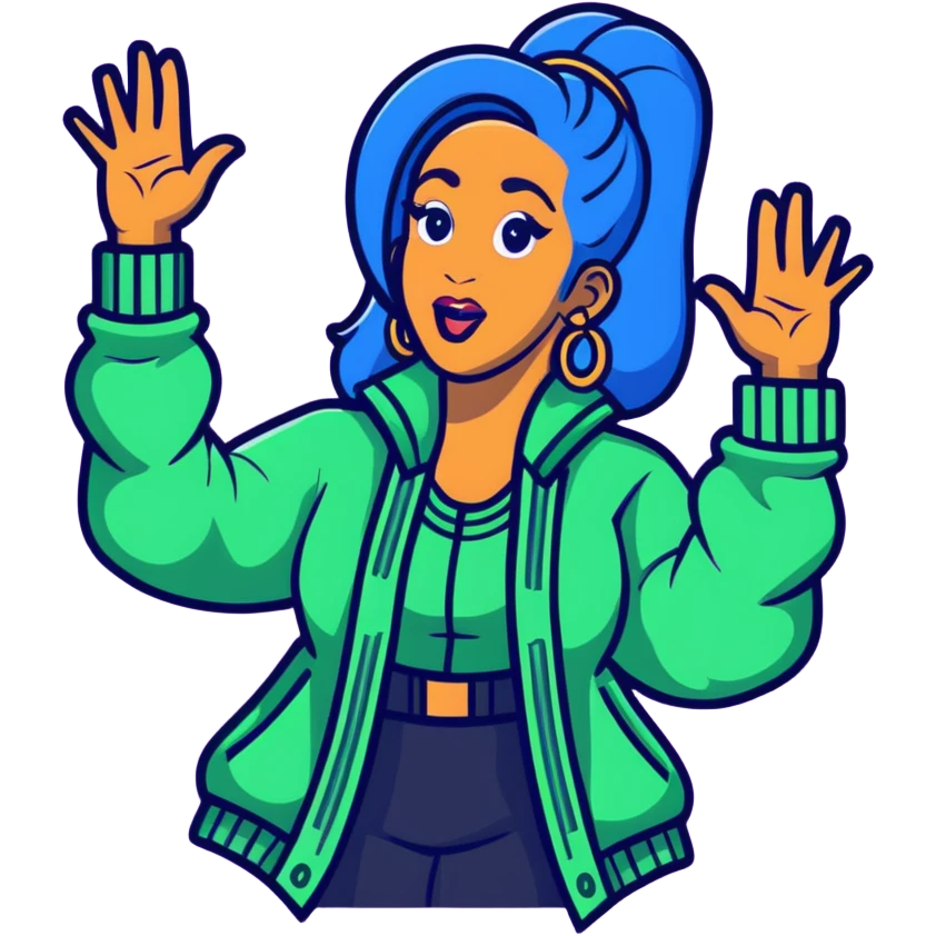 Cardi B making money rain emoji