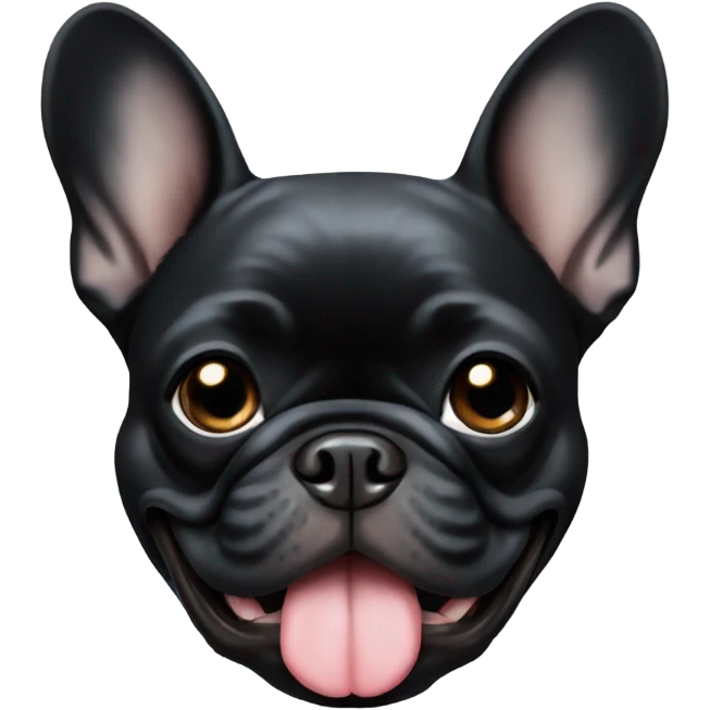 Black French bulldog emoji