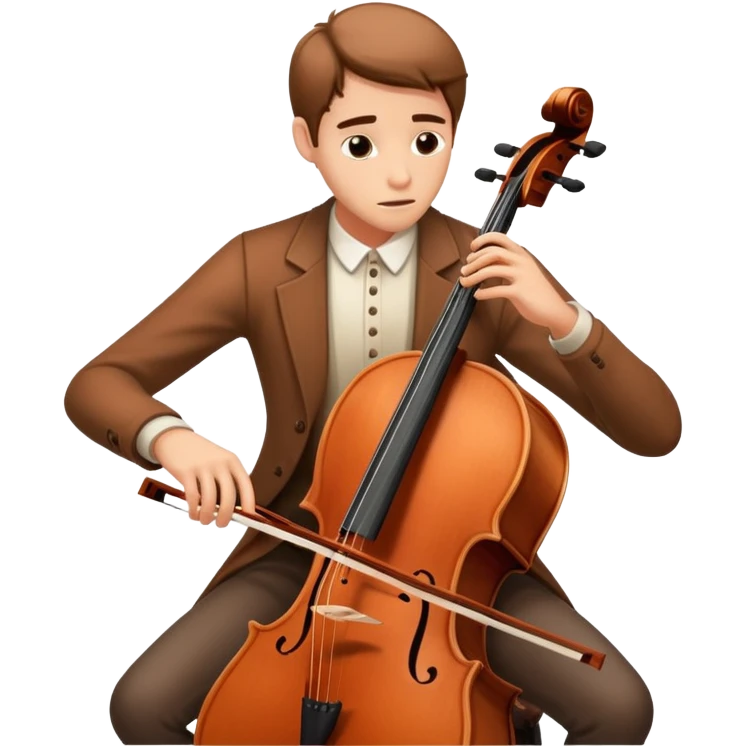 Cello playing music emoji