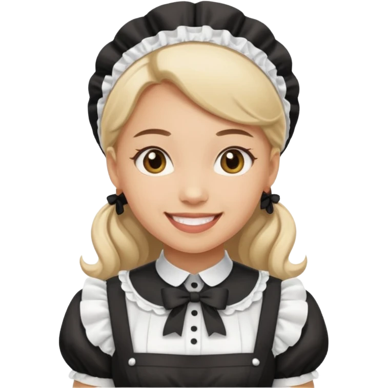 Mango dressed as a maid emoji