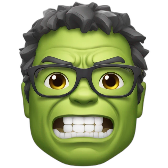 Hulk qui fait du ski alpin emoji