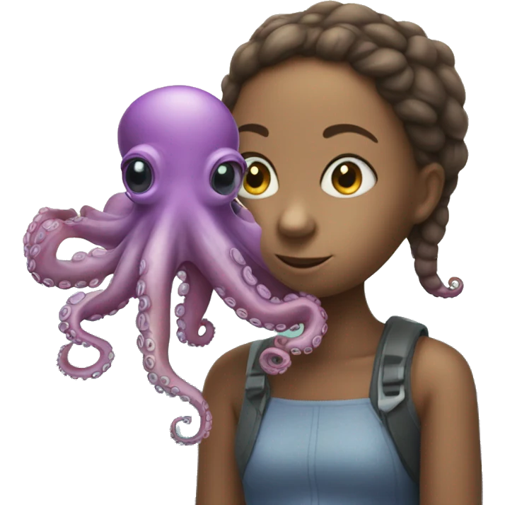 octopus with girl  emoji