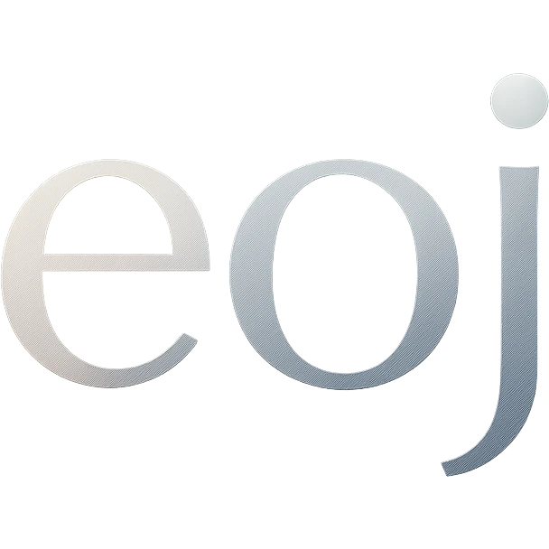elegant 'eoji' logo, sleek lines, subtle gradients, professional and sophisticated, suitable for a digital product emoji