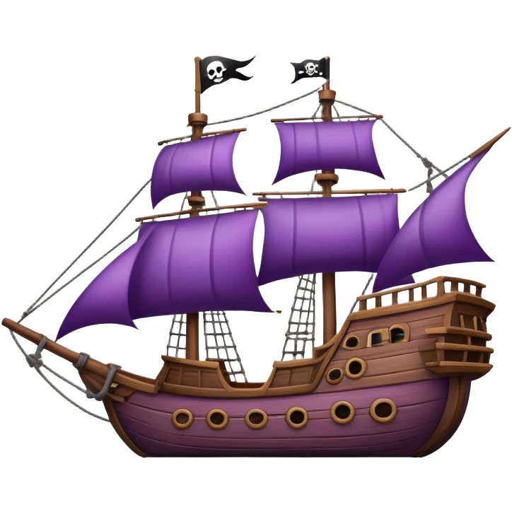 Eggplant pirate ship emoji
