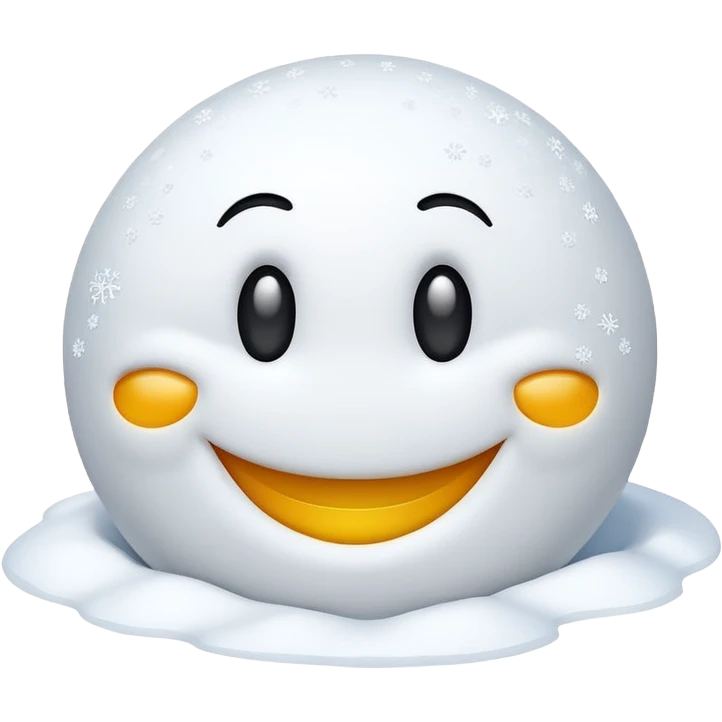 smiley face in the snow emoji