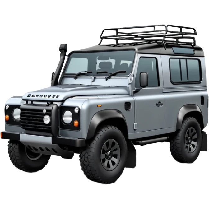 New Landrover Defender in Carpathian Grey with gloss black accents emoji