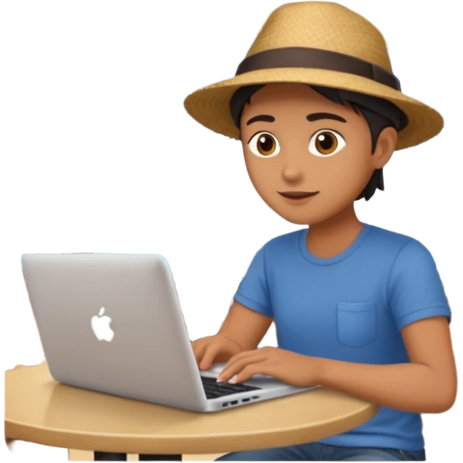 digital nomads laptop cafe emoji