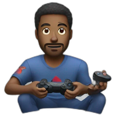 Man playing PlayStation emoji