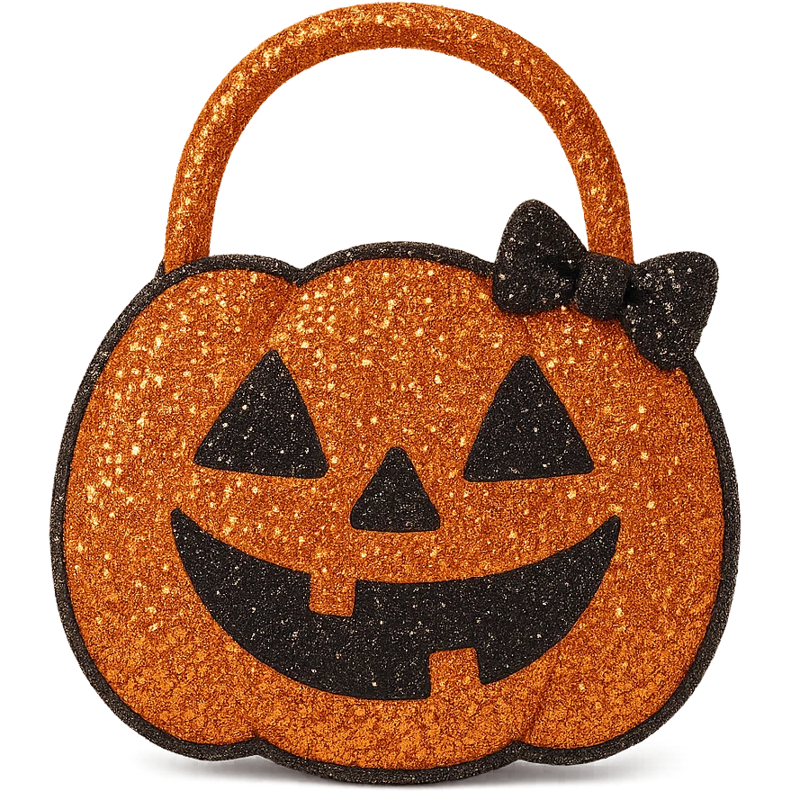 halloween sparkling purse, cute, no background emoji