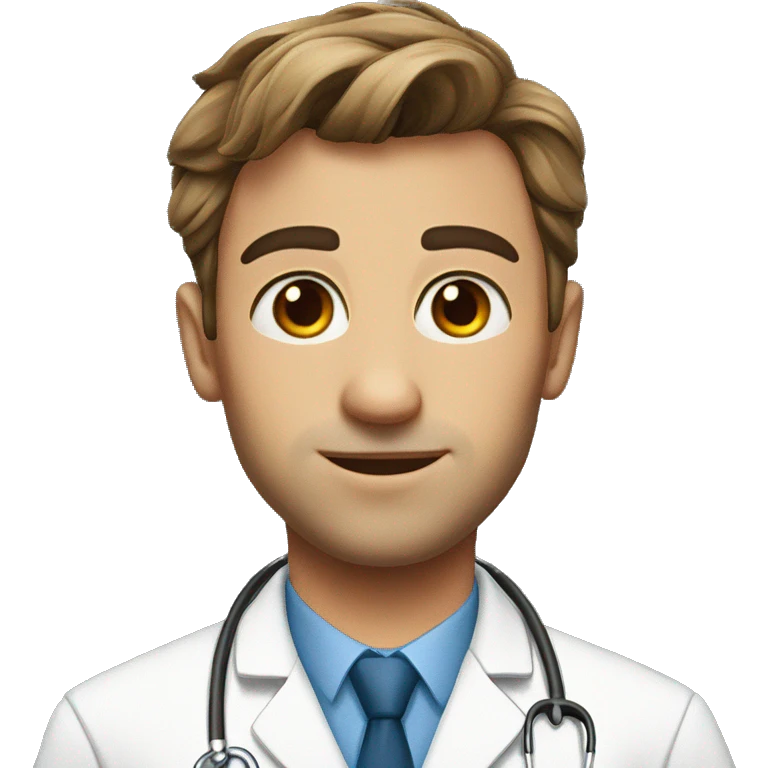 male doctor with pretty eyes and abs emoji