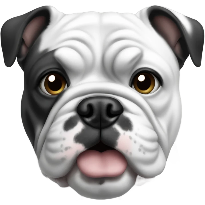 Bulldog francés black and white  emoji