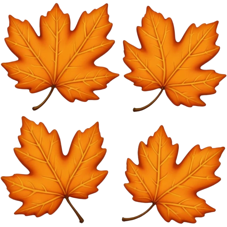 Fall leave orange emoji