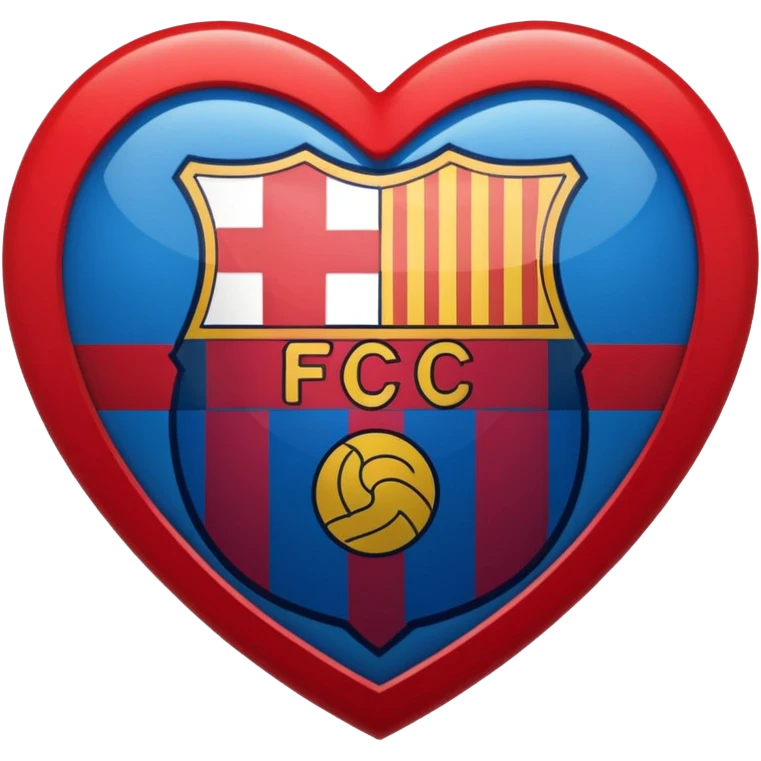 Barcelona FC Logo in heart ❤️ emoji