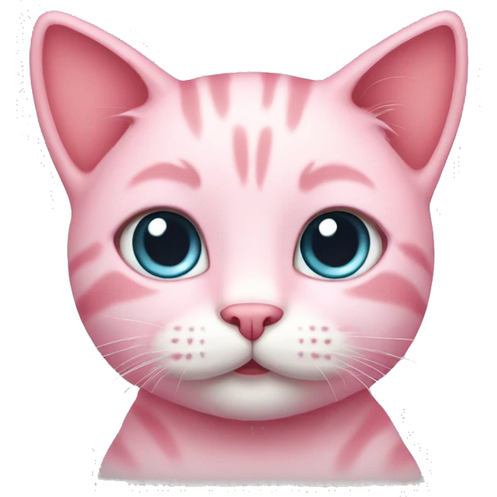Cute pink cat emoji emoji