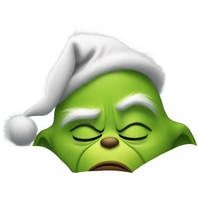 Grinch sleeping emoji