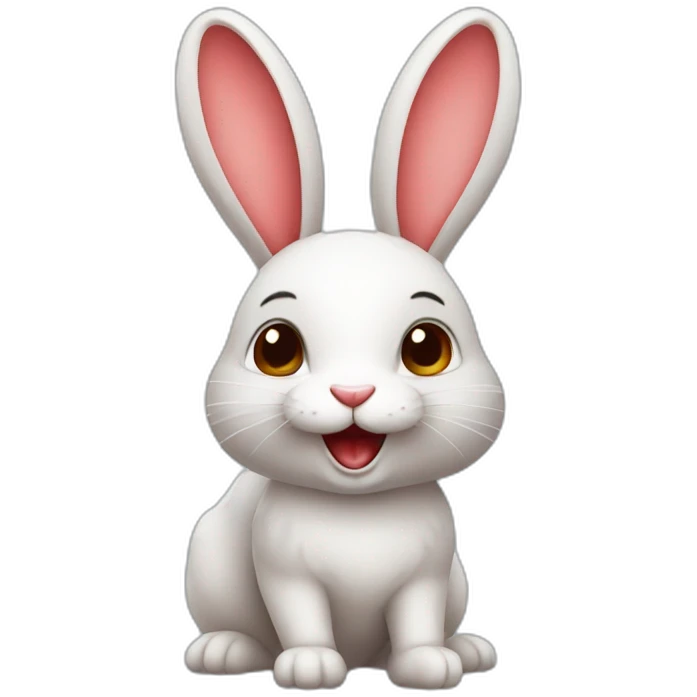 Rabbit with strawberry emoji