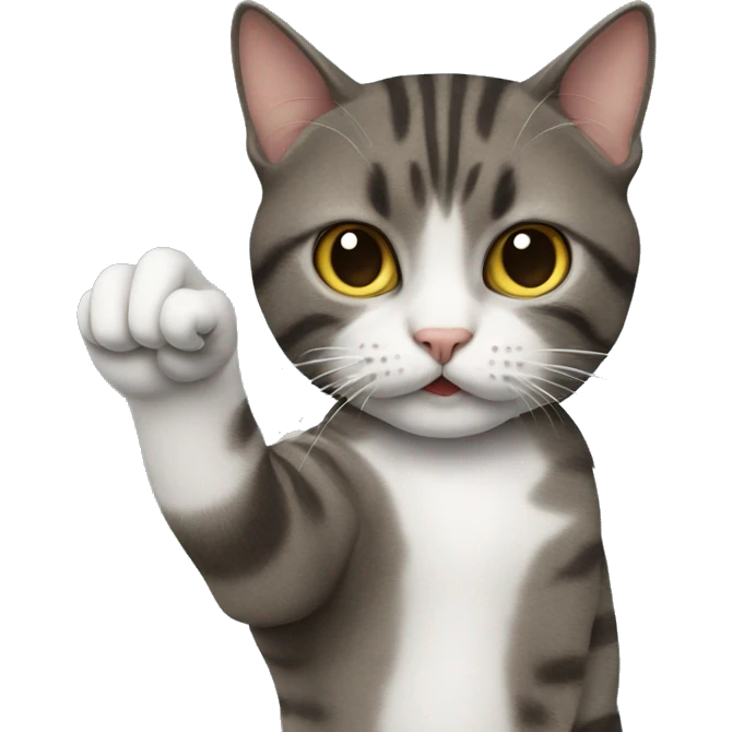 Cat pulling the finger emoji