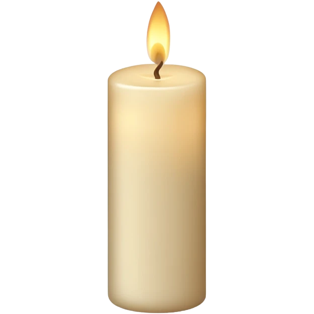 Pale beige candle emoji